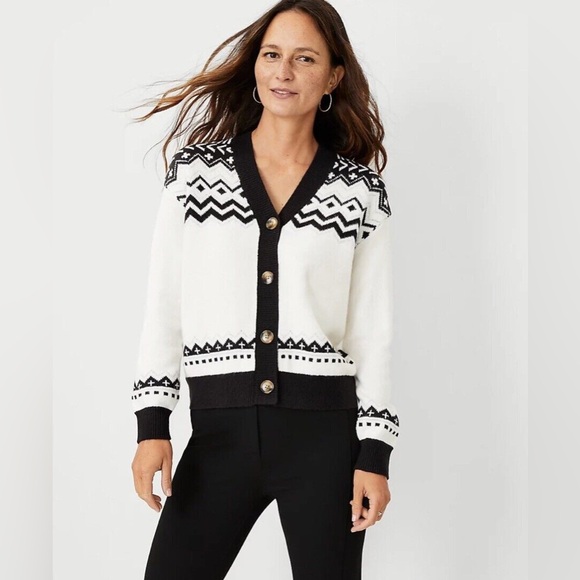 Ann Taylor Sweaters - Ann Taylor “Fair Isle” V-Neck Cardigan